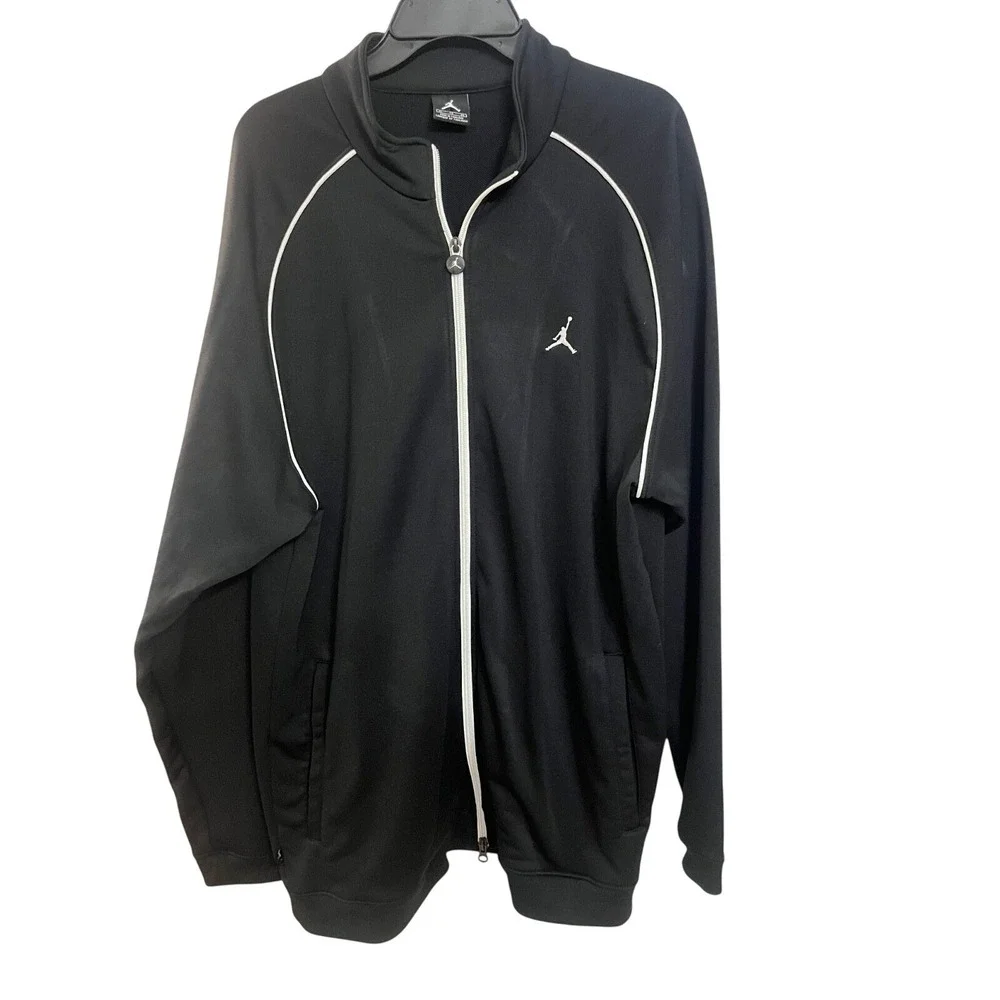 Jordan Track Jacket Black White Zip Up Athletic Sportswear‎ Mens XL